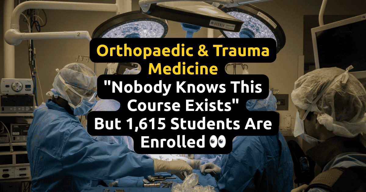 Orthopaedic & Trauma Medicine at KMTC: The Course Nobody Talks About